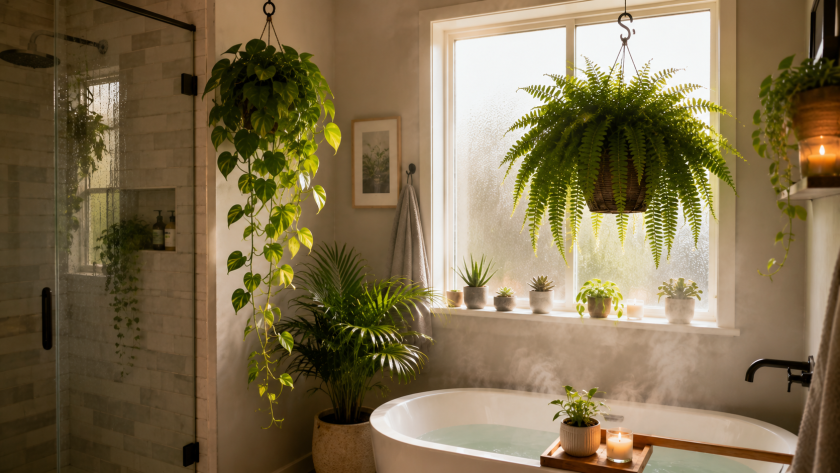 How to Style Bathroom Plants