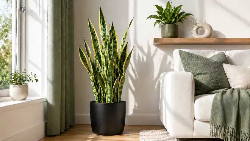 Snake Plant Care Guide: Complete Sansevieria Tips for a Thriving Indoor Plant 5 Snake Plant Display in Room