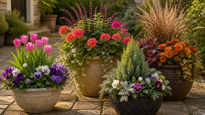 Garden Arrangements Ideas — Container Color