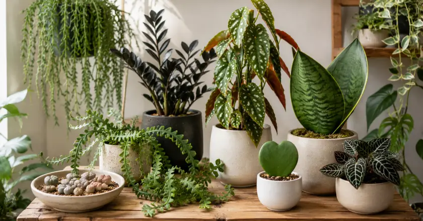 Unusual Indoor Plants: 17 Best Rare Picks 2 Indoor plant haven with rustic charm