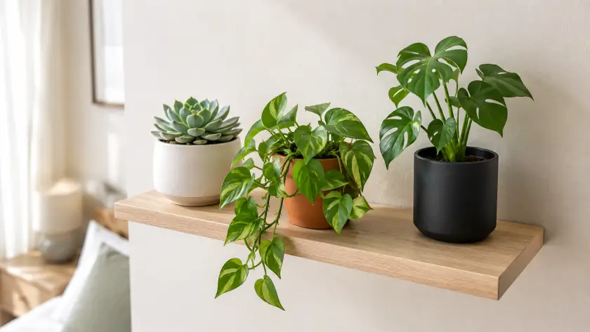 How to Decorate Your Bedroom with Plants for Style and Calm 3 Small Plants for Bedroom Tables and Shelves