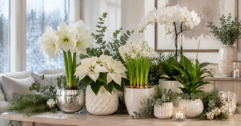 Winter floral elegance in soft light