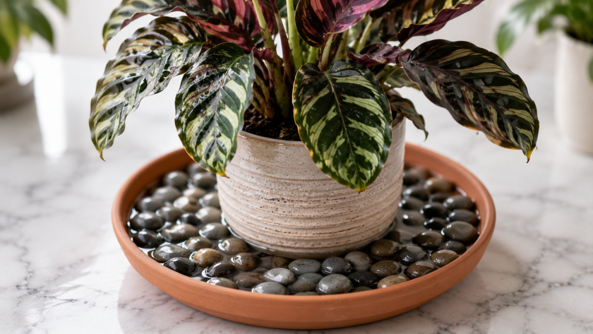 Humidity Hacks: 10 Ways to Keep Your Plants Happy Without a Humidifier 2 Pebble Trays
