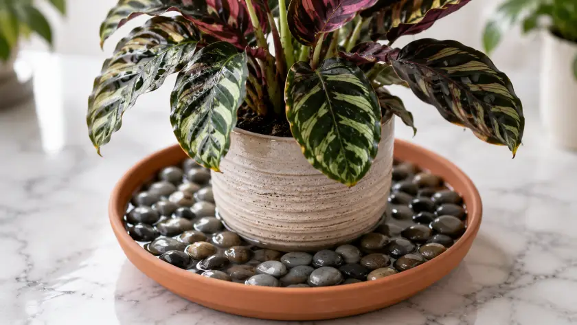 Humidity Hacks: 10 Ways to Keep Your Plants Happy Without a Humidifier 2 Pebble Trays