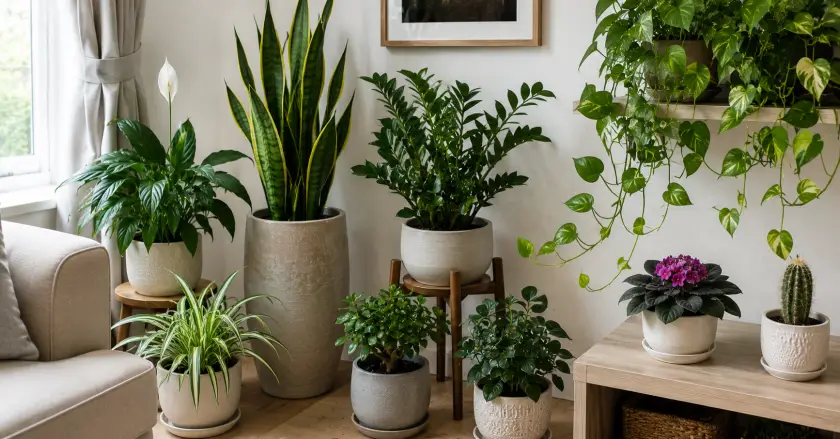 Best Indoor Plants for First-Time Plant Parents: 21 Easy 2026 Picks 2 Cozy corner with lush plants