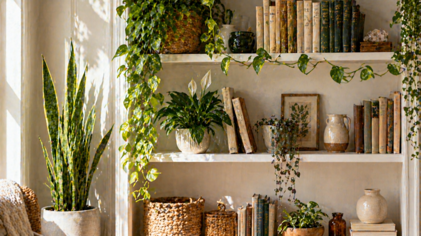 How to Display Plants on Shelves
