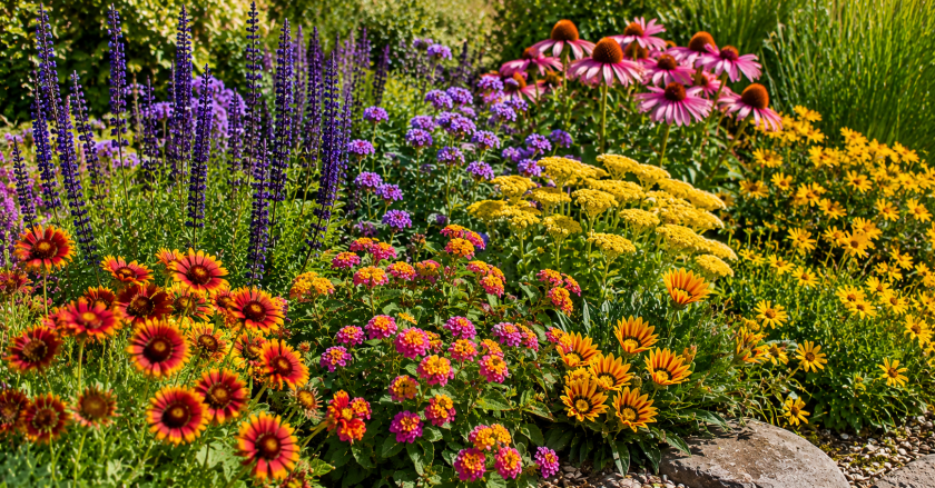 Vibrant garden in full bloom