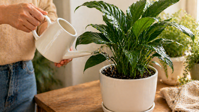 Peace Lily Watering