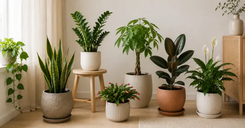 Calm Scandinavian plant vignette