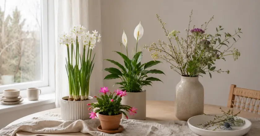 Serene botanical still life scene