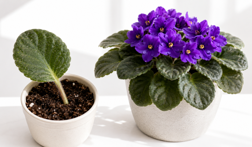 Vivid violets and new growth