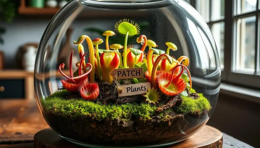 Carnivorous Plant Terrarium Setup Guide for Beginners 2 carnivorous plant terrarium setup guide with Venus flytraps, sundews, moss, and glass container