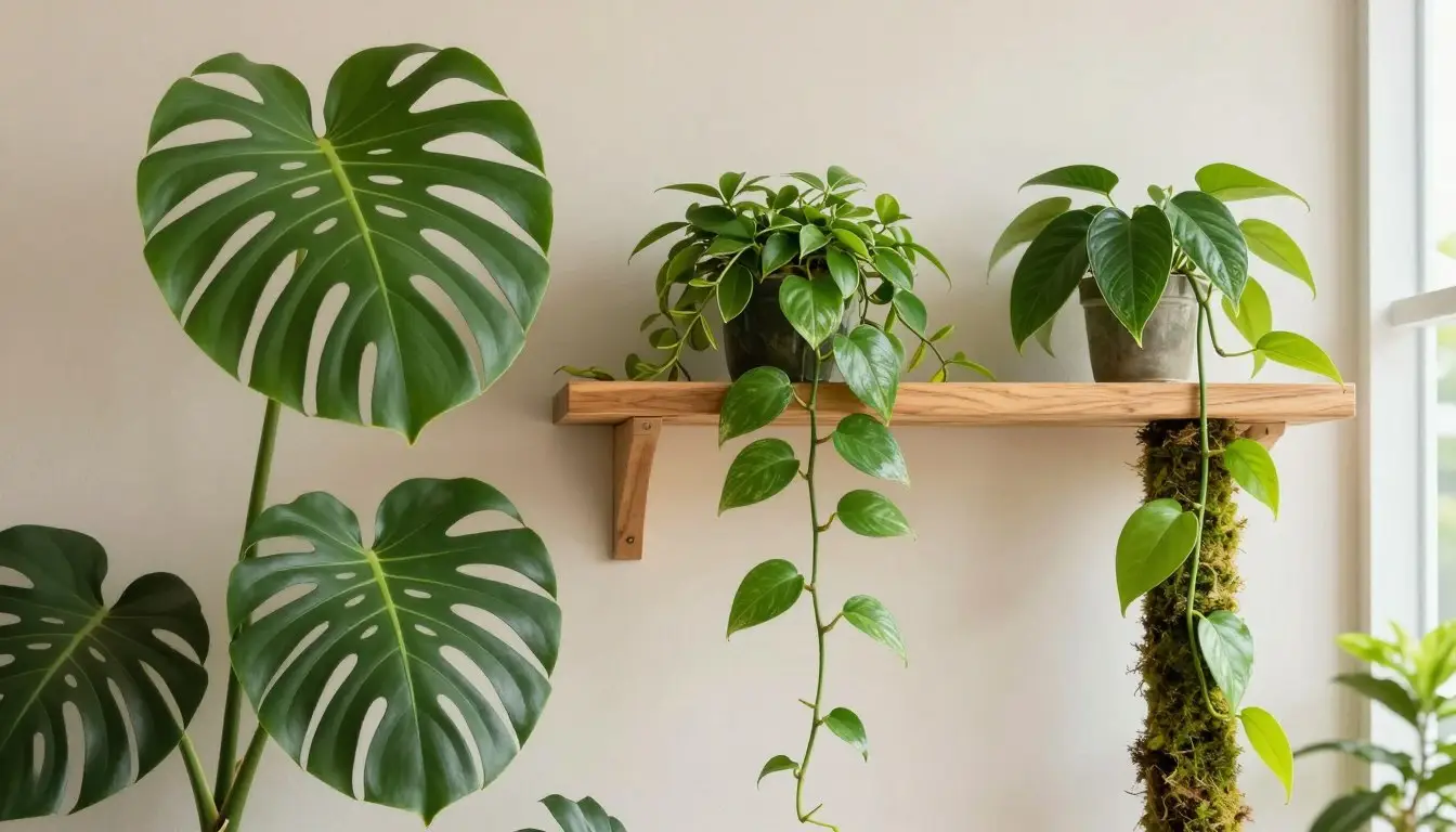 Moss Pole for Plants: 11 Easy Tips for Better Growth 3 climbing indoor plants that need moss poles