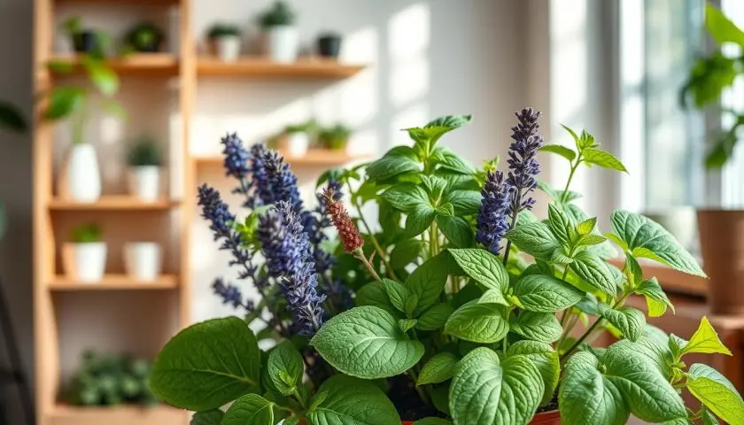 natural mosquito repellent herbs including citronella lavender basil and mint in pots