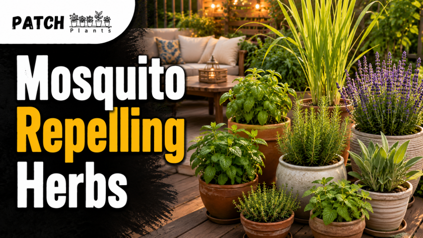 Cozy herb garden with mosquito repelling plants