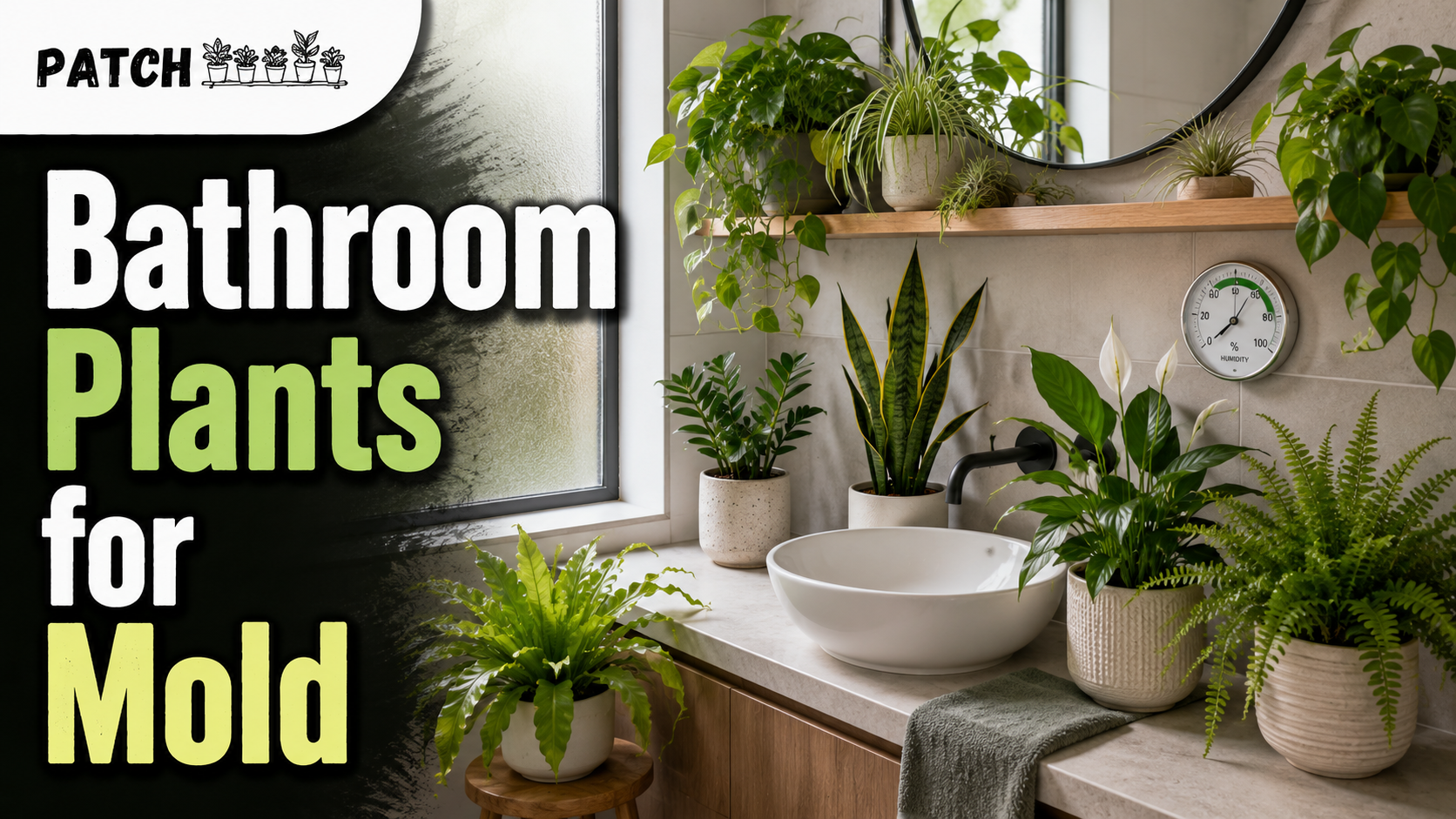 Bathroom Plants for Mold: 11 Best Choices and Realistic Tips 1 Modern bathroom with plants and text