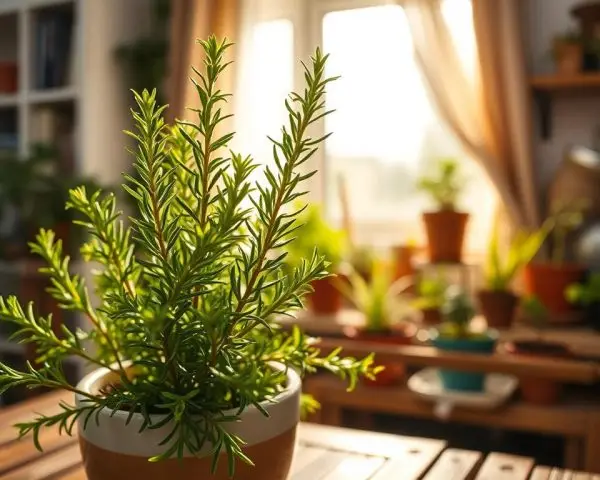rosemary plant indoors rosemary plant indoors in a pot near a bright kitchen window