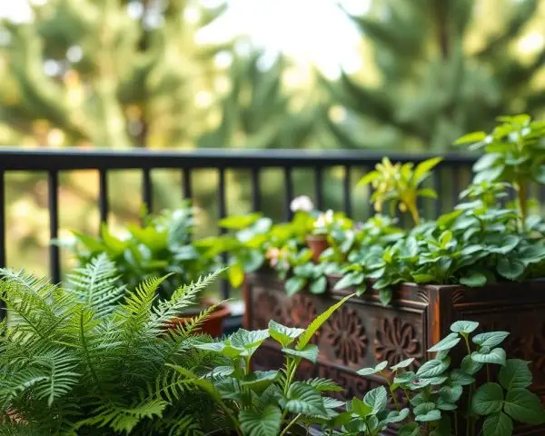 small plants that like shade in pots on a shaded patio or balcony