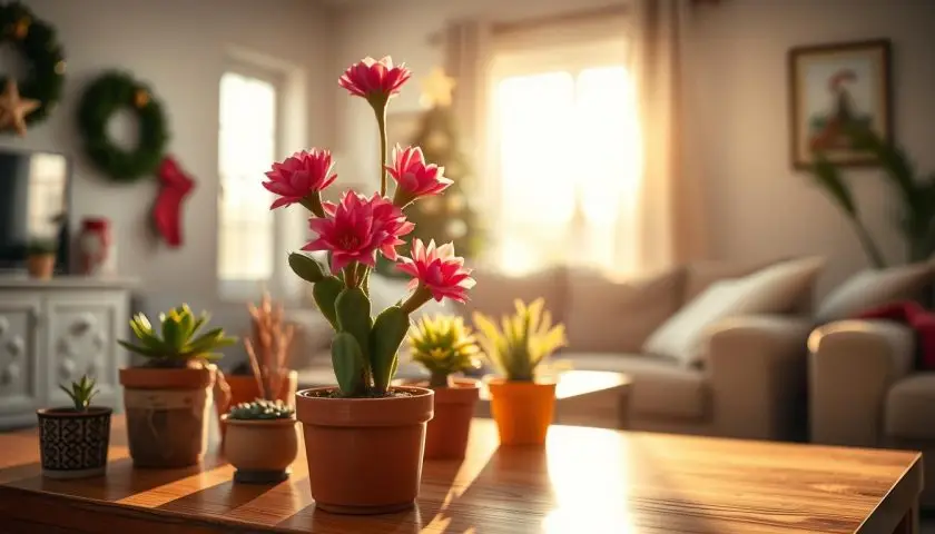 christmas cactus light and water indoors christmas cactus light and water indoors with a plant near a bright window and watering tools