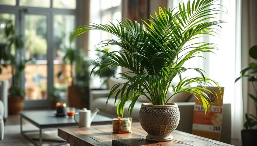 healthy parlor palm for indoor parlor palm care