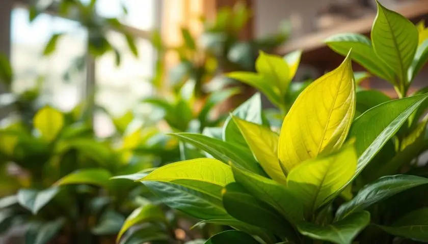 diagnosing yellow leaves on plants by checking soil light roots pests and leaf pattern