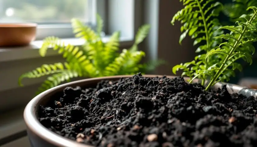 maidenhair fern soil maidenhair fern soil in a well draining pot with rich dark organic potting mix