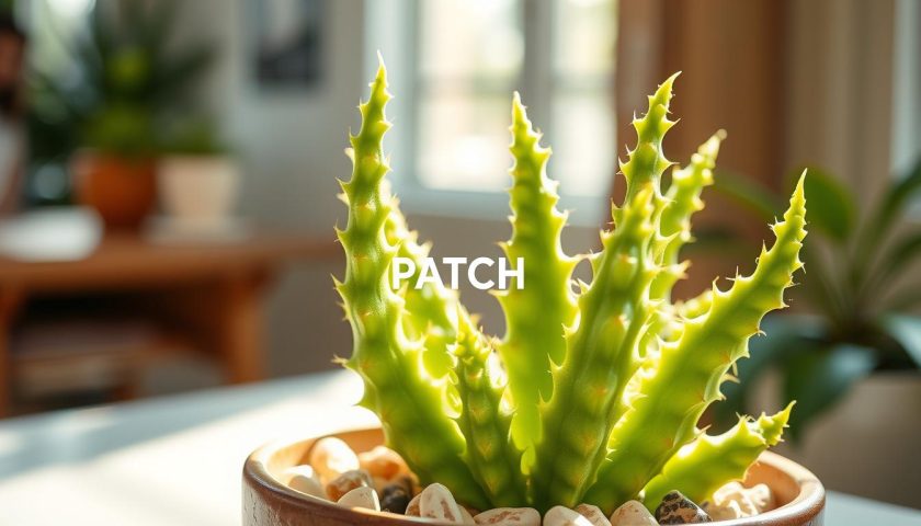 fishbone cactus light requirements with zig zag green stems near a bright filtered window