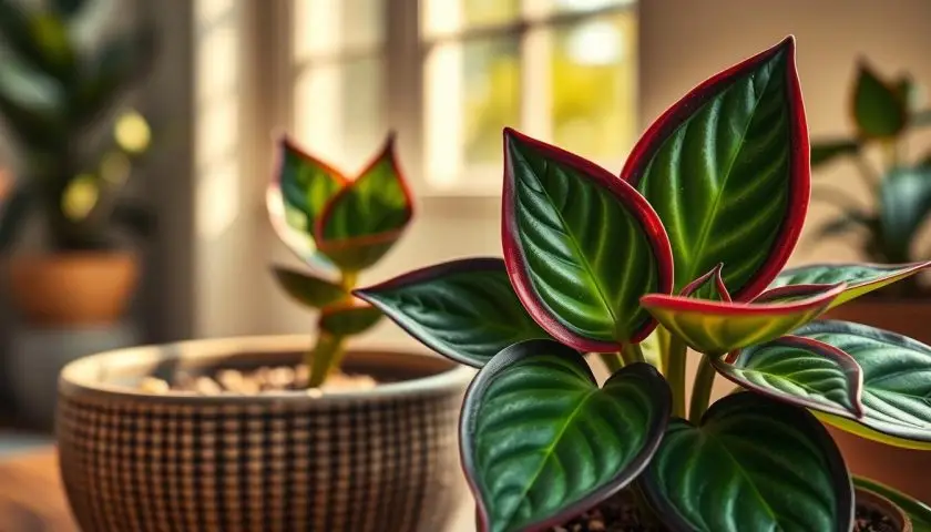 black pagoda lipstick plant black pagoda lipstick plant growing indoors with dark patterned trailing leaves