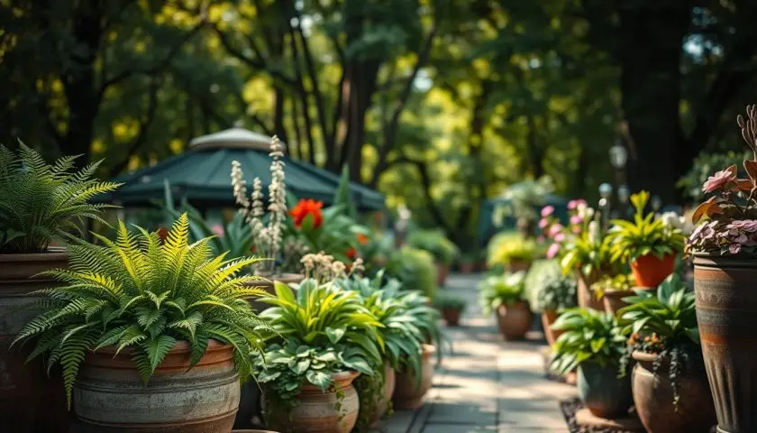 shade garden pots shade garden pots with colourful shade plants in outdoor containers