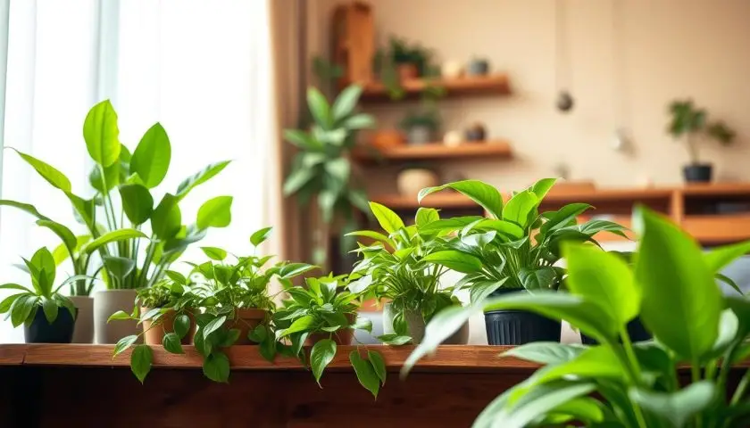 small low light indoor plants small low light indoor plants arranged on shelves and a table in soft indoor light