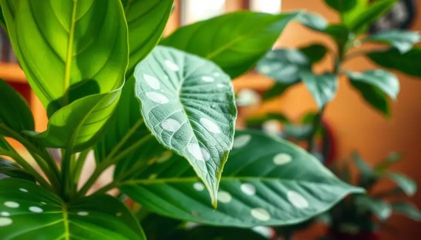 white spots on plant leaves white spots on plant leaves