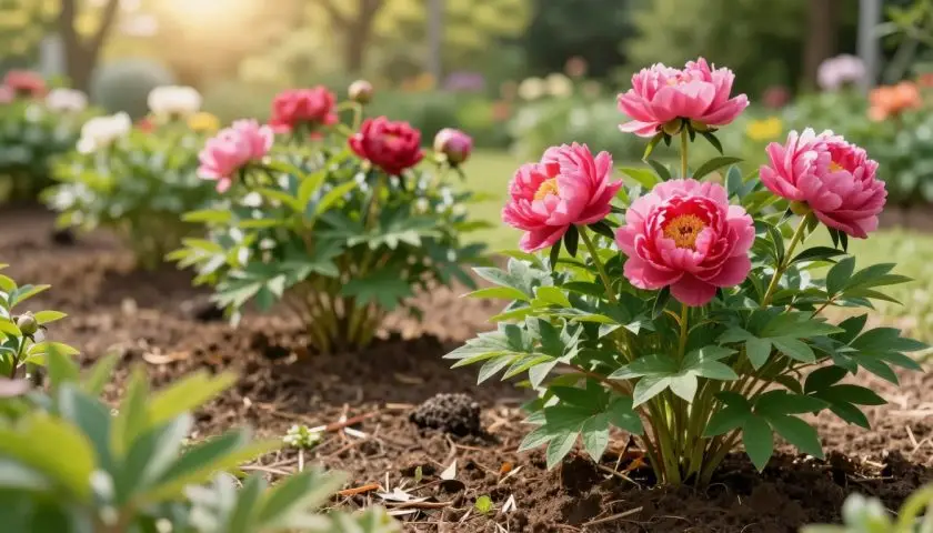 healthy Karl Rosenfield peony root prepared for planting
