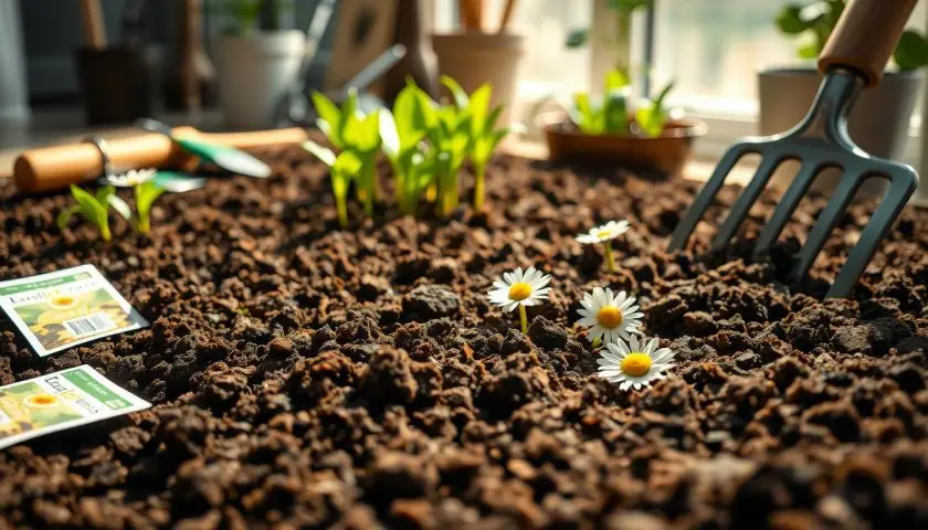 preparing soil when planting English daisy seeds