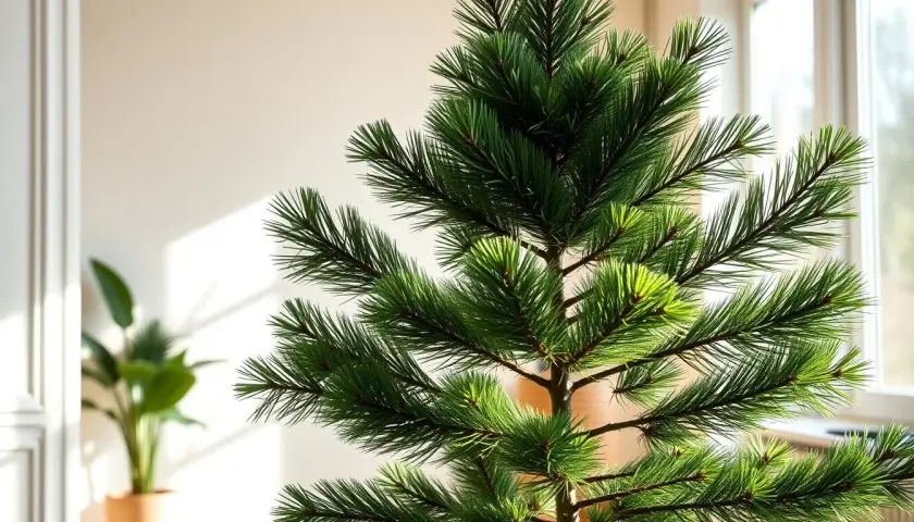 Norfolk Island pine in bright light Norfolk Island pine growing in bright light by a window