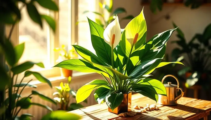 Peace Lily Light Needs: How Much Light Does It Really Need? 5 peace lily positioned near a window with filtered natural light