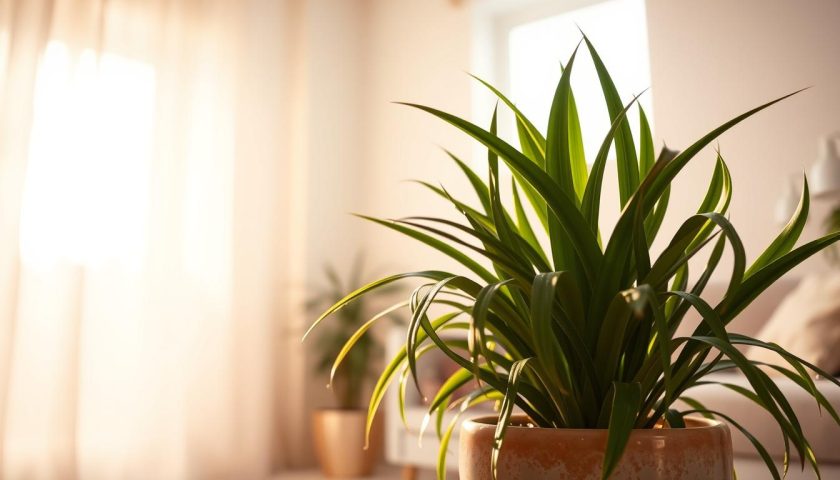 Hoya linearis in bright indirect light near a window with a sheer curtain