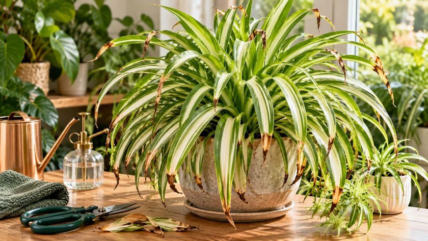 Brown Tips on Spider Plant Leaves: 9 Causes & Fixes 2 Brown Tips on Spider Plant Leaves: 9 Causes & Fixes